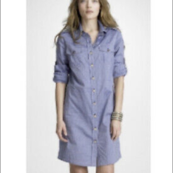 Tory Burch Chambray Shirt Dress Size 2 - Picture 5 of 5
